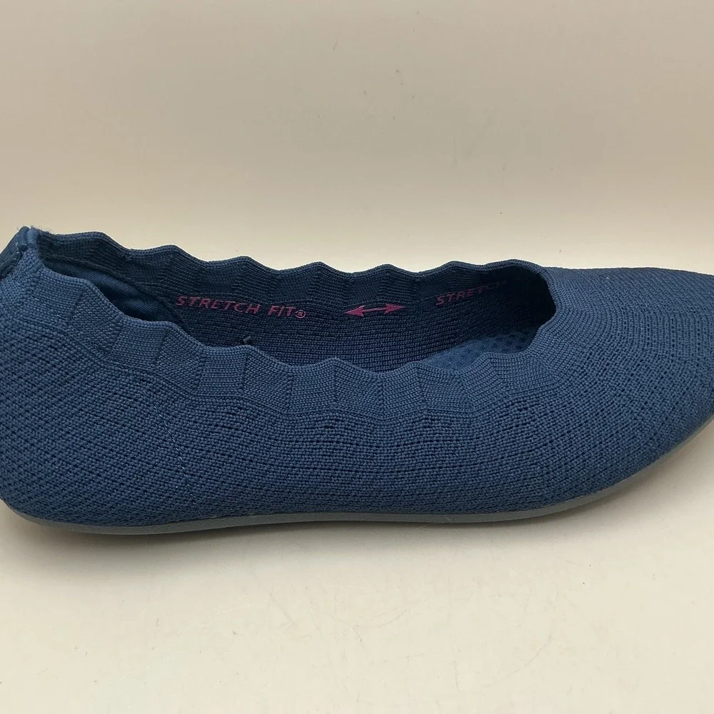 Skechers‎ Relaxed Fit Navy Blue Air Cooled Memory Foam Slip On Shoes Women's 6